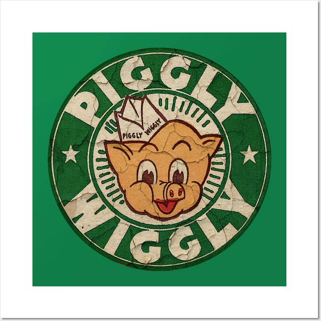 STONE TEXTURE - PIGGLY WIGGLY PIG Wall Art by emaktebek